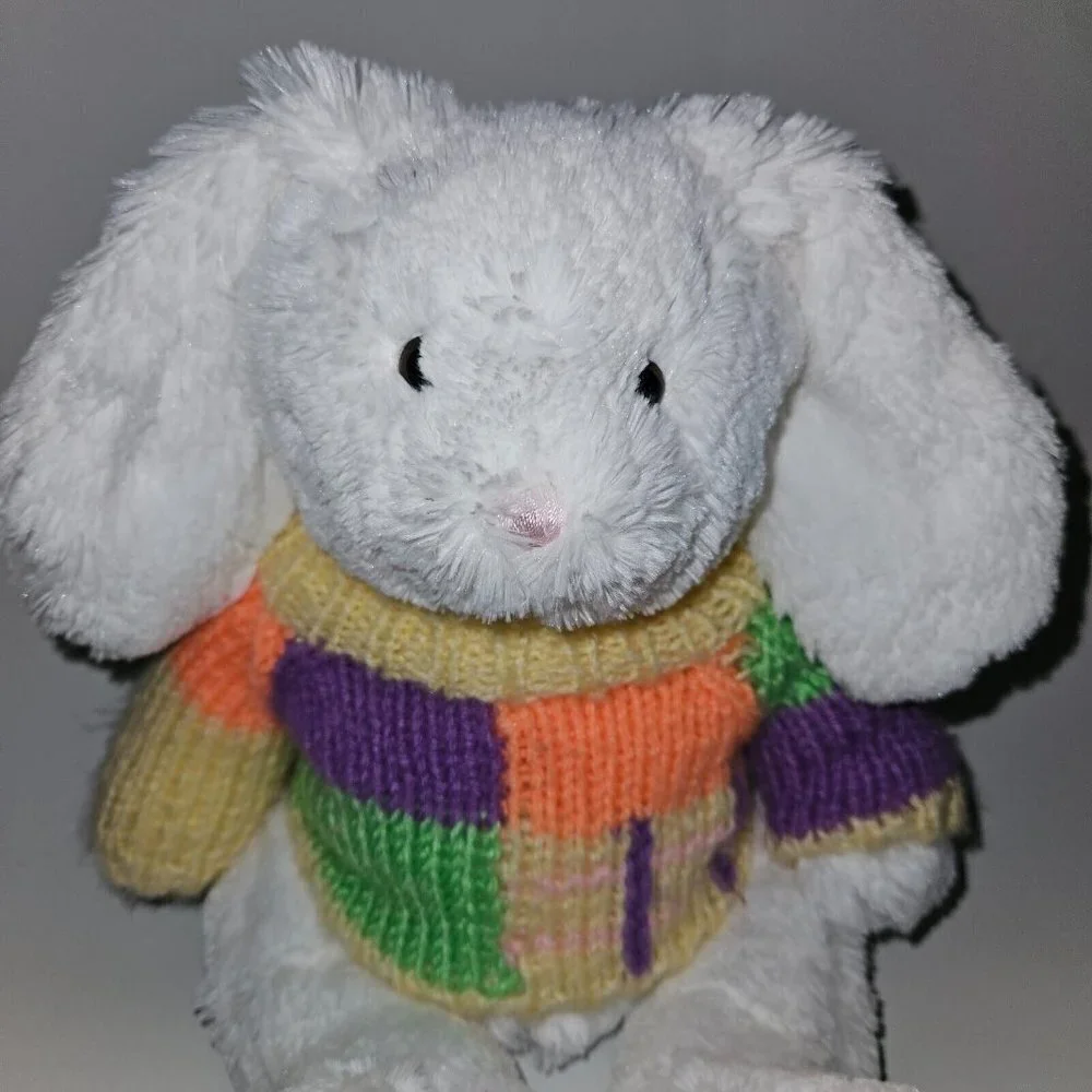 Dan Dee White Bunny Rabbit Plush 10